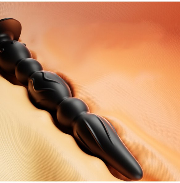 MizzZee - Pleasure Vibrating Anal Beads (Chargeable - Black)